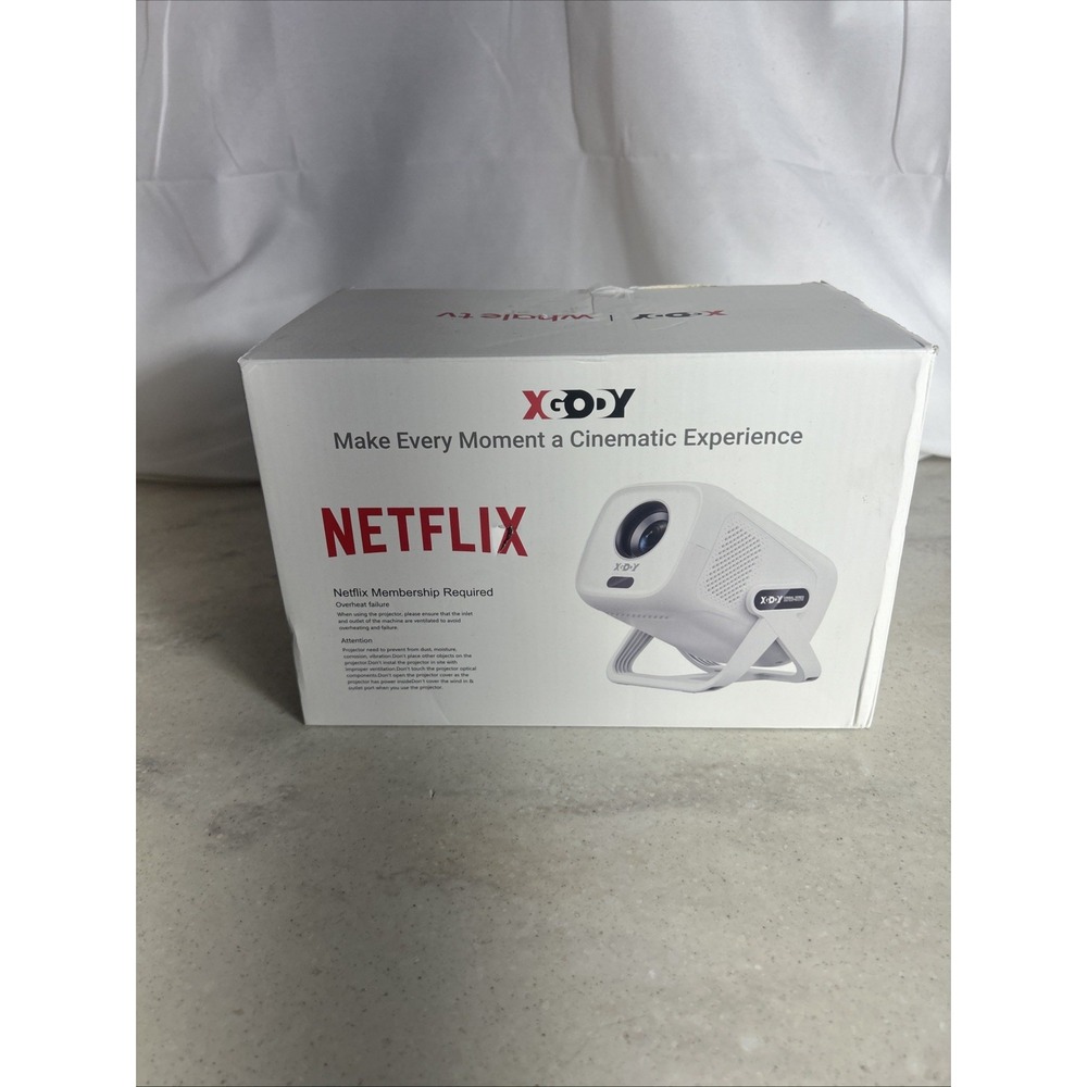 XGODY Gimbal N5 Whale OS FHD Video Projector Smart Projector Android TV HDMI US